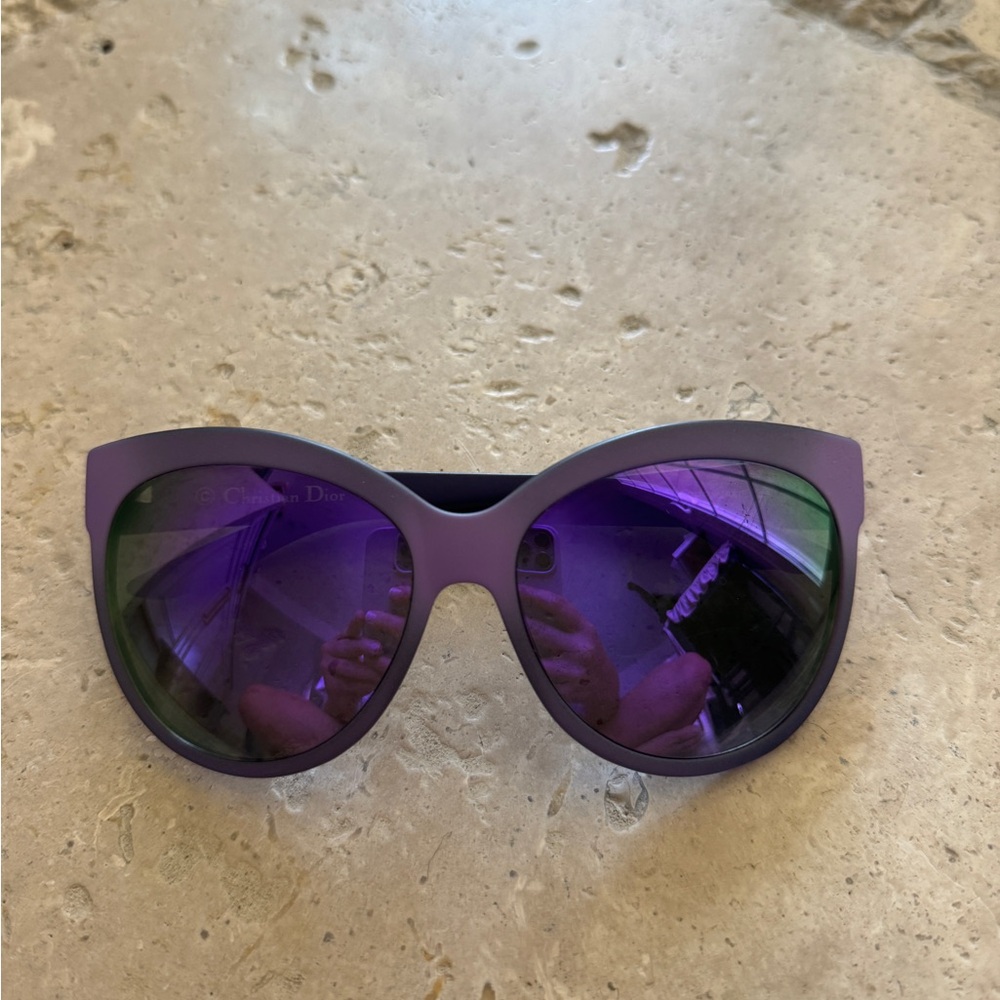 AUTHENTIC DIOR purple metallic sunglasses